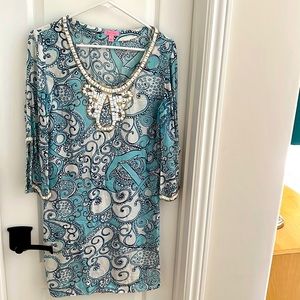 Lilly Pulitzer tunic dress embellished with beads. Size S